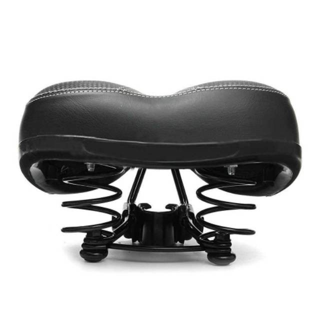 UpperX Jok Sadel Sepeda Bike Saddle Wide Seat Soft Pad Cushion UX01 Black Grab Medan