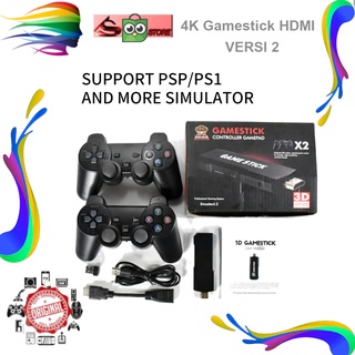 Games Stick 4K Gen 2 HDMI TV RETRO Video Game Console wireless Gamepad dominan game PS dan PSP