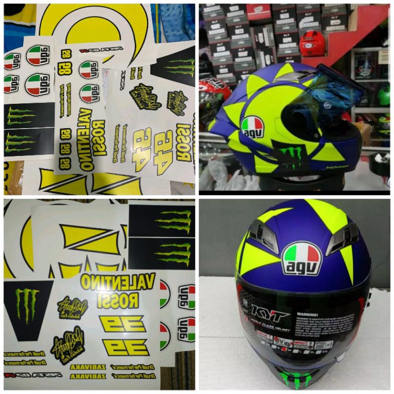 water decal helm motif agv
