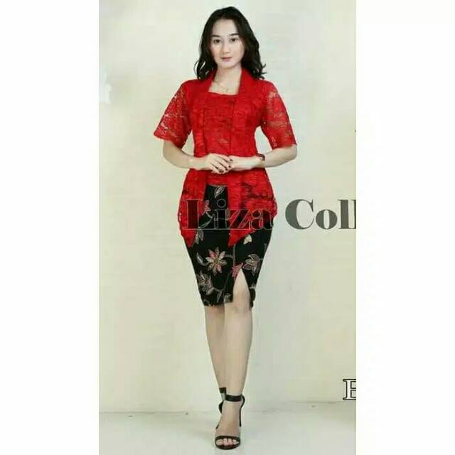 Atasan kebaya brokat model kutubaru