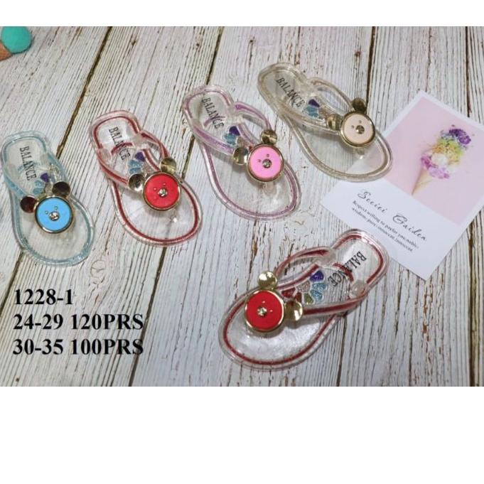 TERLARIS Sandal Jepit Anak Andin Bening Transparan Motif Miki Mickey Minnie 1228 ,,