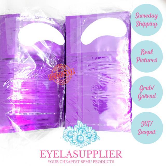 100pcs eyepatch gel pads hydrogel untuk eyelash extension tanam bulumata bantalan mata