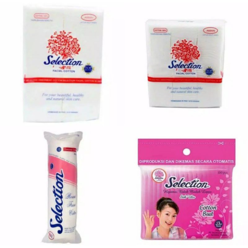 Kapas Selection Bulat 80 pads/Kapas selection 35gr/ Cottonbuds Selection
