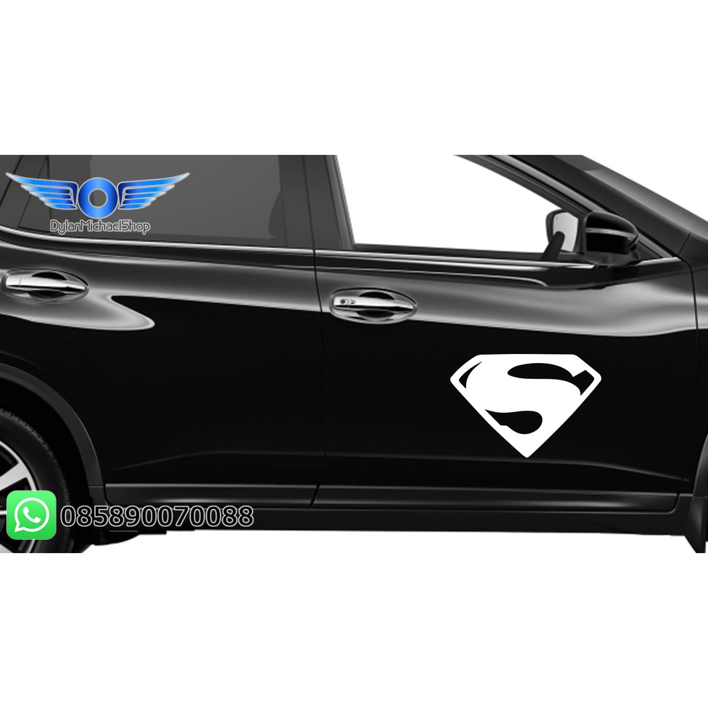 Aksesoris Mobil Stiker Logo Superman S Kaca Kendaraan Dinding Tembok