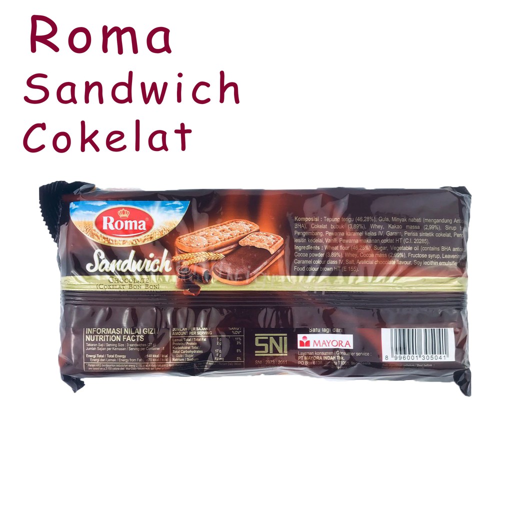 * SANDWICH * CHOCOLATE * ROMA * 189g