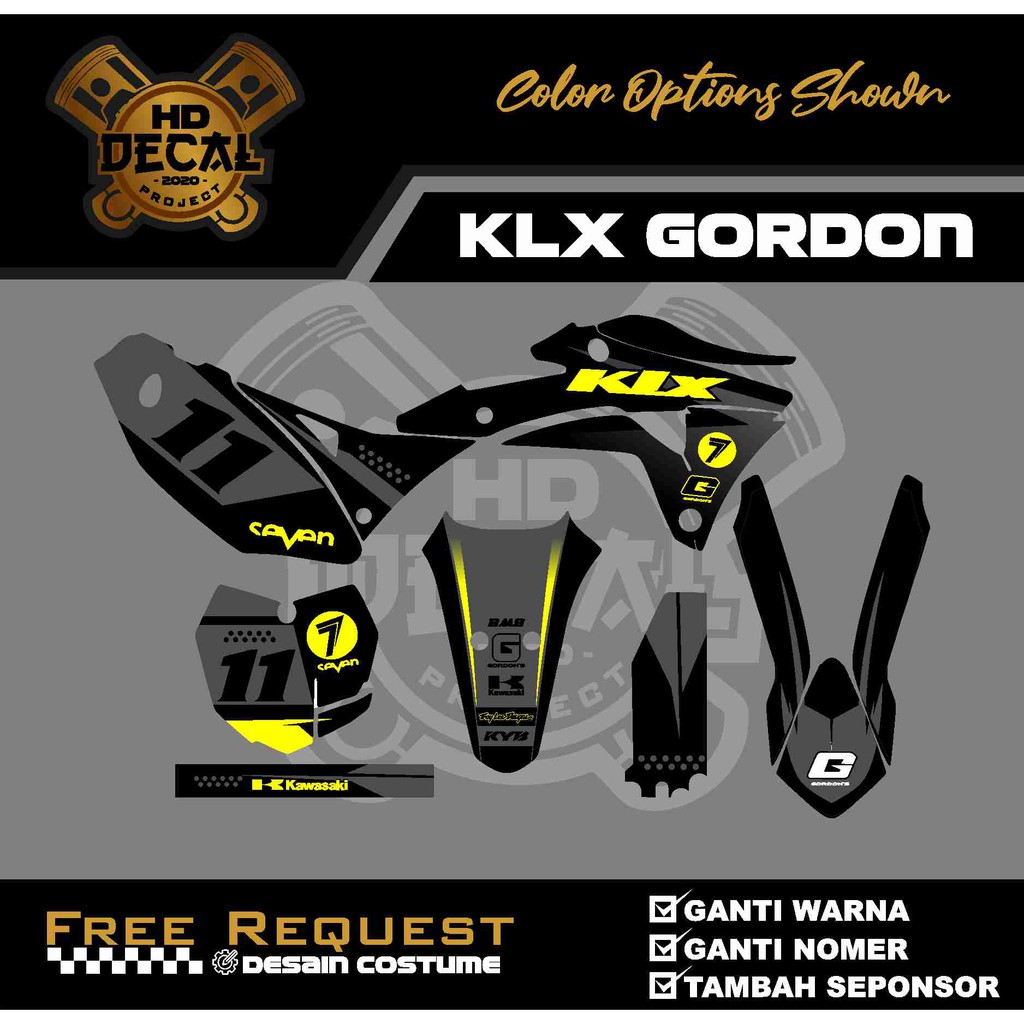 Jual Decal Klx Gordon Decal Klx Bf Dtracker Klx Gordon Full Body