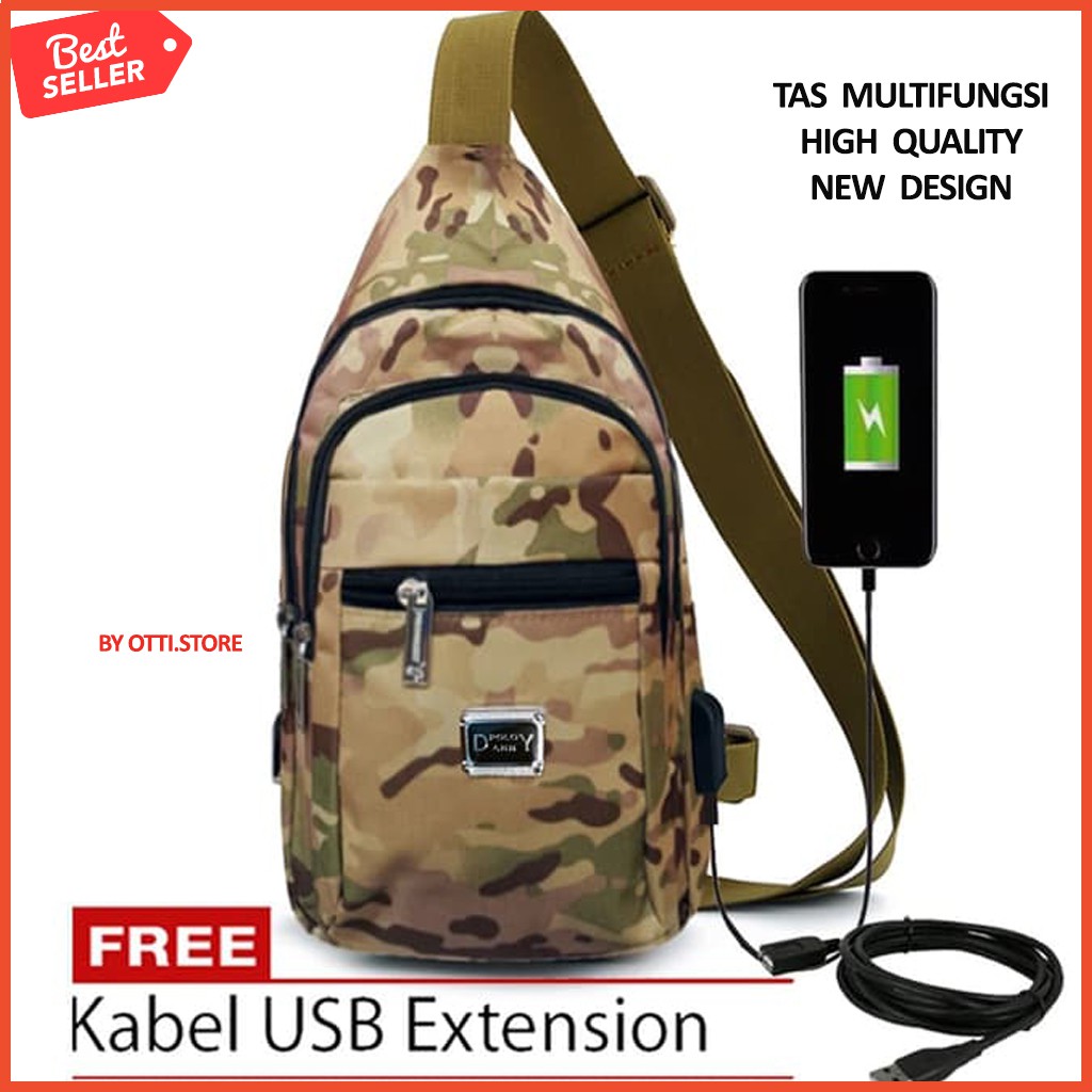 Tas Selempang Pria Keren Korean Style Slempang Slingbag Murah  J1Y3 Waist Bag Model Terbaru Co