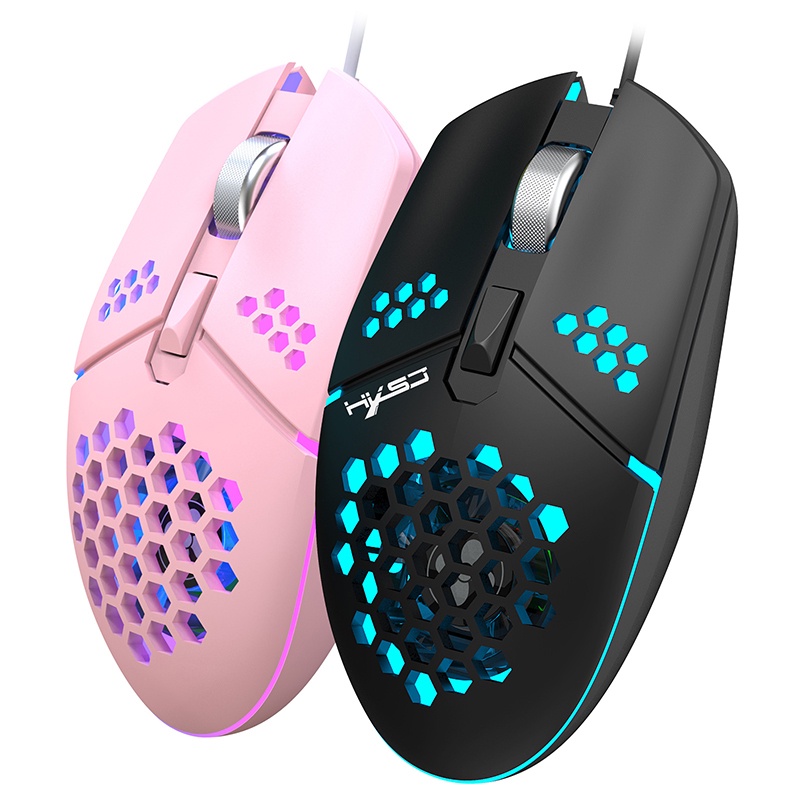 Mouse Kabel USB Dengan Kipas Pendingin 6tombol Mouse Gamer Kantor 800sampai6400 DPI RGB Backlight Mouse Gaming Untuk PC Laptop Tikus