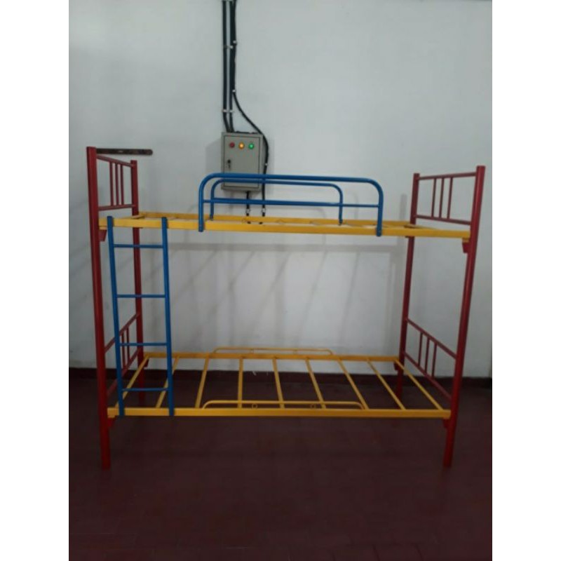 ranjang susun rangka besi, ranjang tingkat, bunk bed
