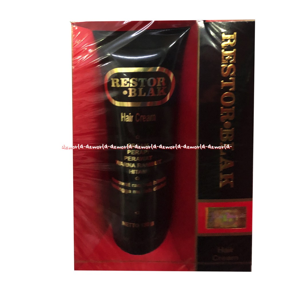 Restore Black Cream Perapi Dan Perawatan Warna Rambut Hitam 130gr Restor Black