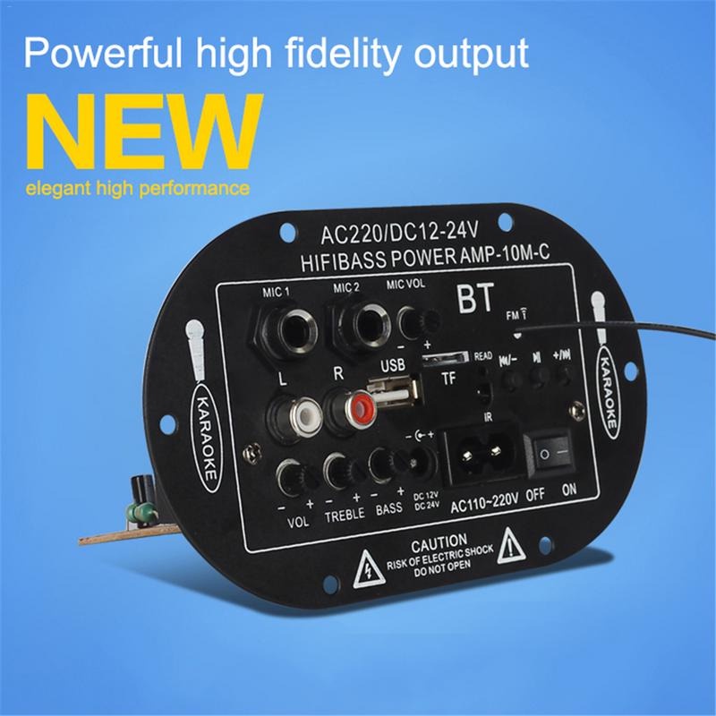 G8i taffstudio amplifier board audio bluetooth usb fm radio tf player subwoofer diy 35w - d30k - black Or-i