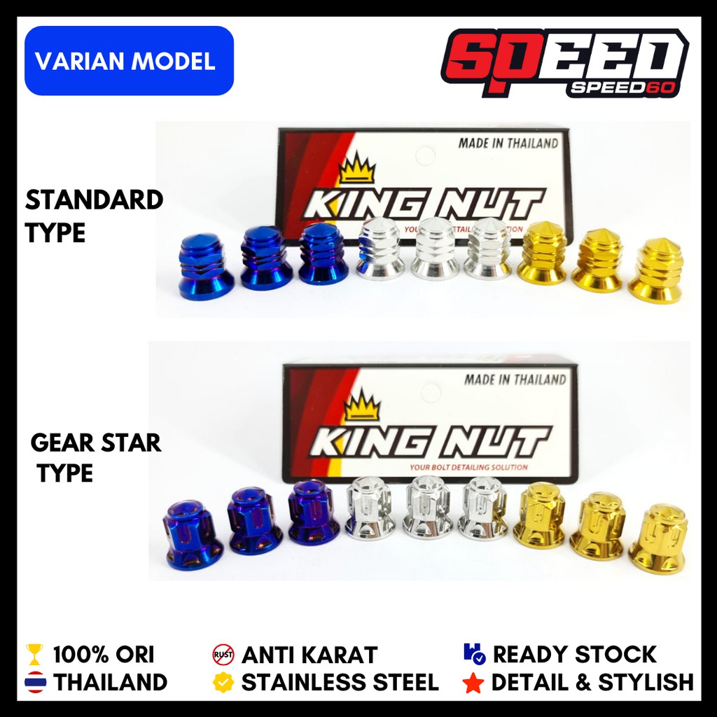 Mur Pegangan Knalpot RX King Probolt Stainless King Nut Thailand-1