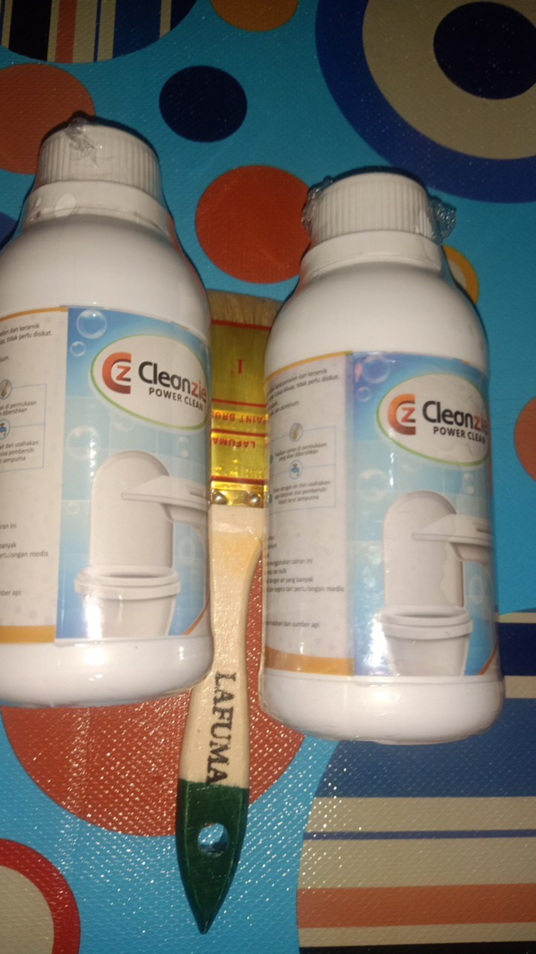 Cleanzie Power Clean Cairan Ajaib Pembersih Keramik Kamar Mandi Toilet + Bonus Kuas , Sarung Tangan