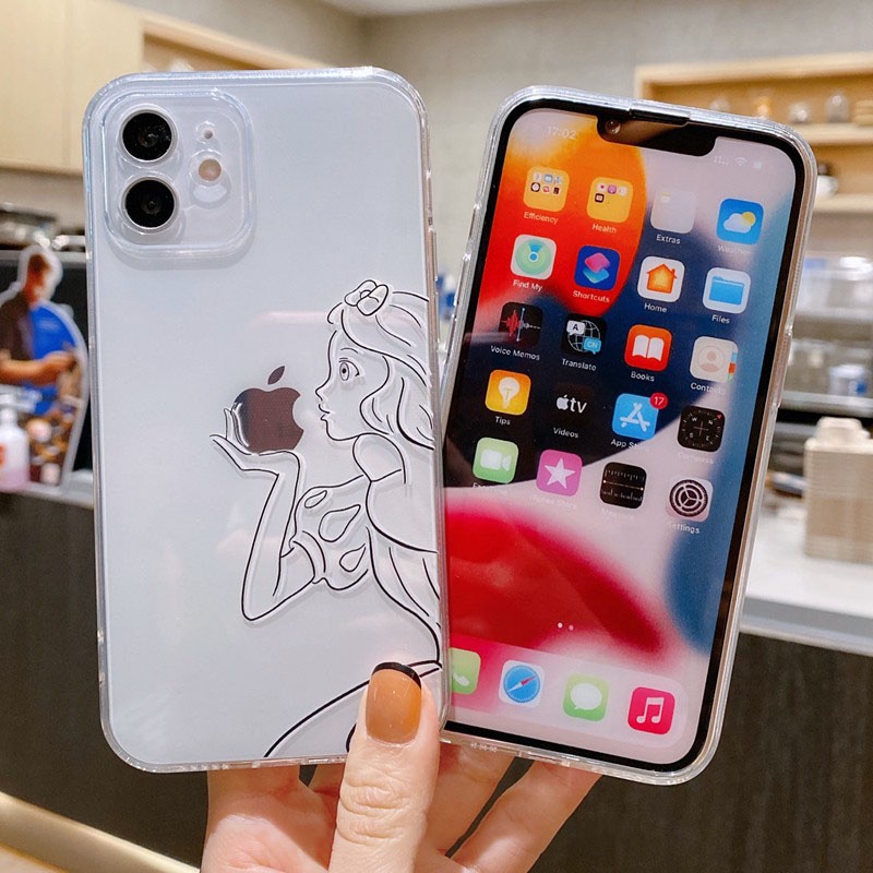 Soft case TPU Motif disney snow white Untuk iphone 11 pro max 13 12 pro max Xs max XR 7plus 8plus 7 8 Se 2020