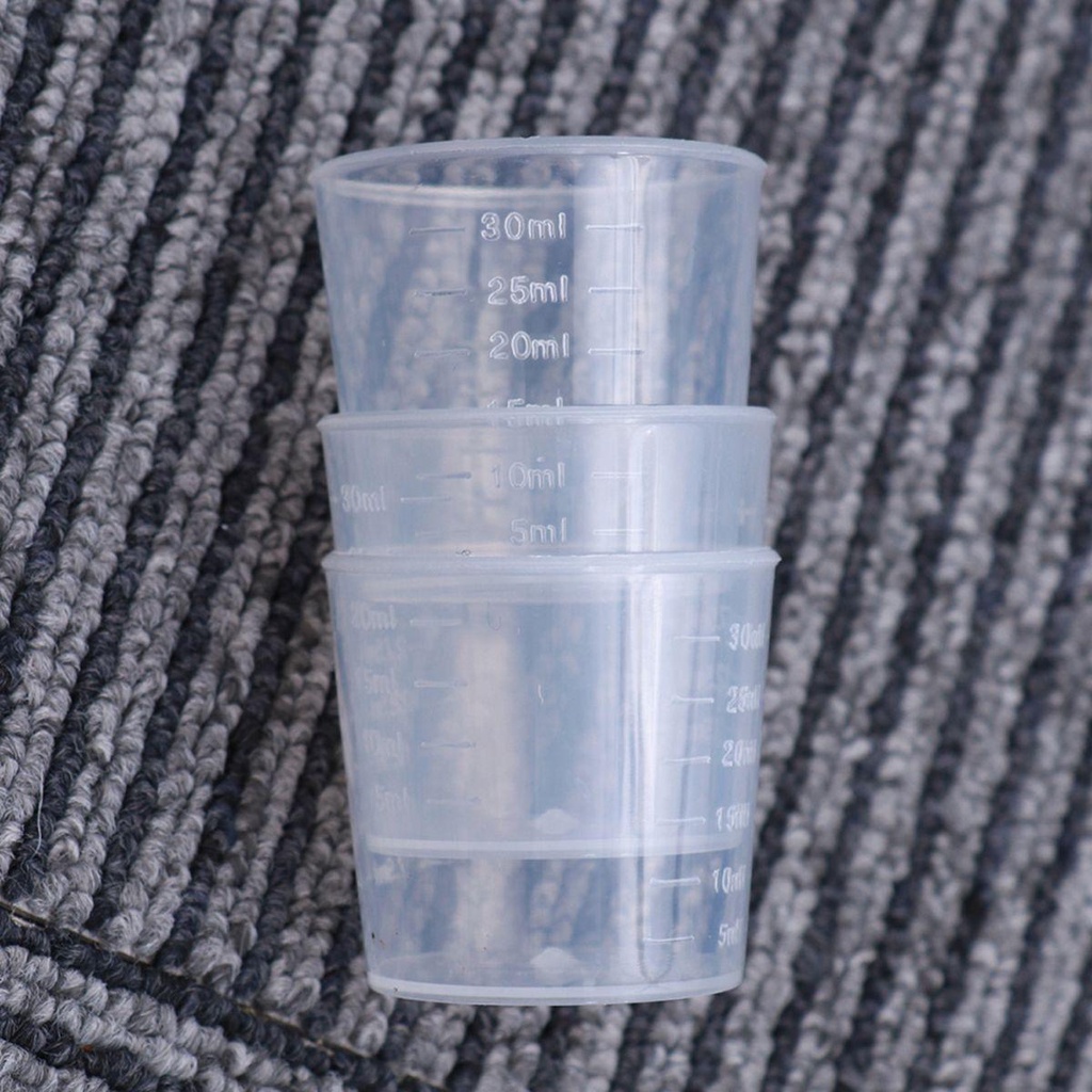 Nickolas1 Graduated Cups 1oz/30ml Alat Ukur Plastik Resin Transparan