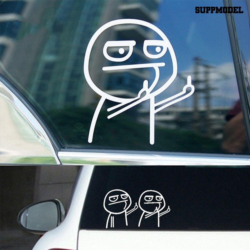 Supmodel Cartoon Figure Funny Car Auto Trunk Body Bumper Window Decor Decals Sticker