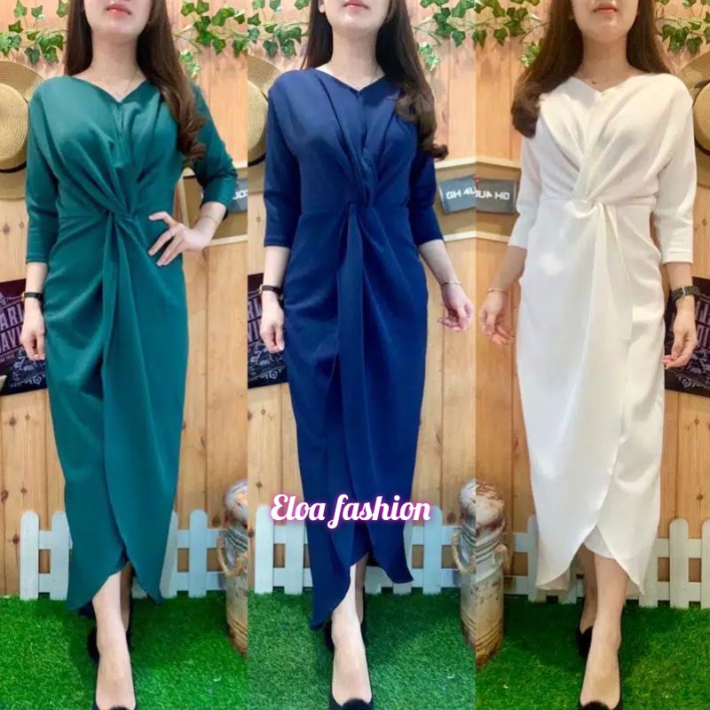 COD Dress Wanita Dress Kondangan Dress Pesta Dress Wanita Hijab Busui Friendly