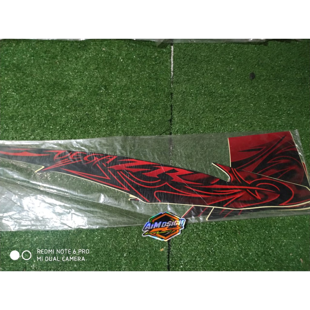 striping standart ori vega ZR merah