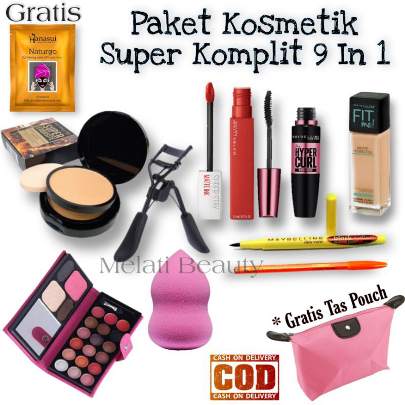 Paket Make Up Set Super Lengkap / Paket Kosmetik / Make Up Kecantikan / Make Up Set Maybelline / Kosmetik / Kecantikan / Paket Kosmetik Murah / Paket Maybelline