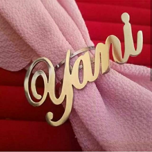 Bros ring hijab bros nama lapis emas asli