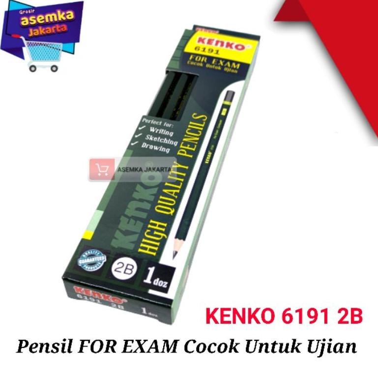 

(X8X3) ☆ Pensil KENKO 6191 6388 2B For Exam cocok untuk Ujian isi 12pcs //Produk@nyaman