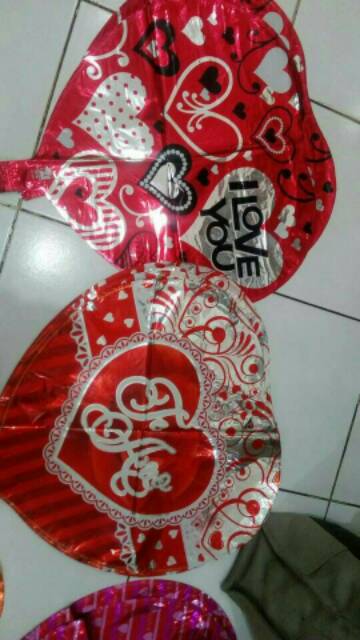 Balon foil love valentine