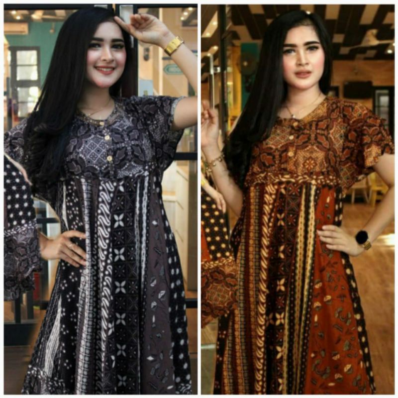 DASTER JUMBO XXXL LD 140 / DASTER PAYUNG KLOK BUSUI DAN BUMIL KANCING DEPAN / DASTER PAYUNG JUMBO XXL KENCANA BATIK BISA PILIH MOTIF TERMURAH