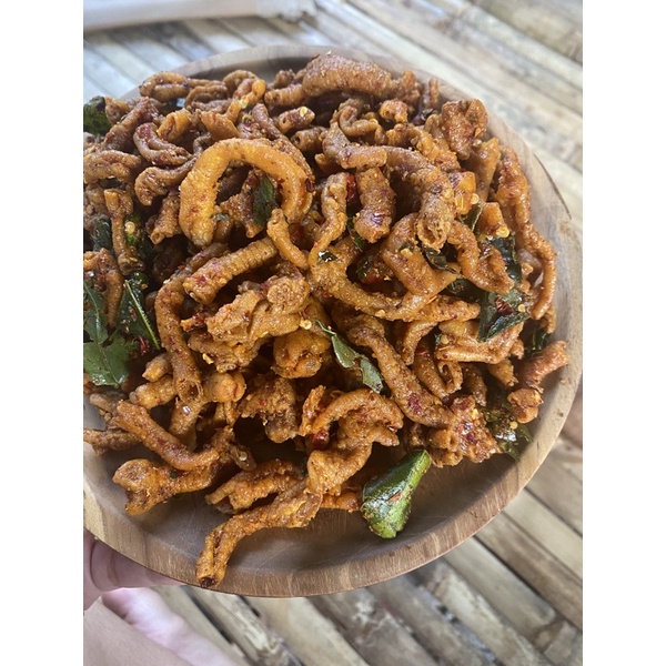 

aneka jajan repack usus goreng pedas daun jeruk kemasan 250 gram