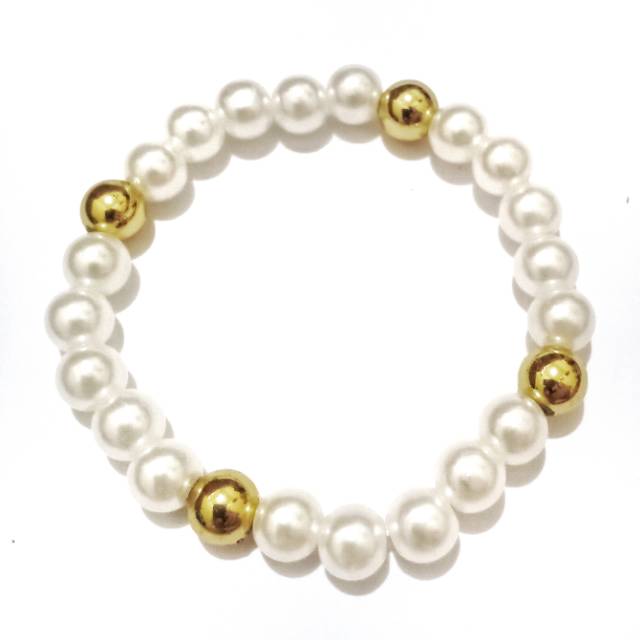 Anne Beads Pearl Bracelet Elastic Gelang Handmade Elastis Mote