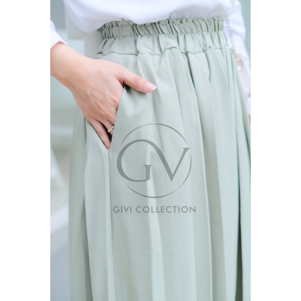 rok rempel kancing | Rok payung rempel full depan belakang | rok payung moscrepe | rok muslimah