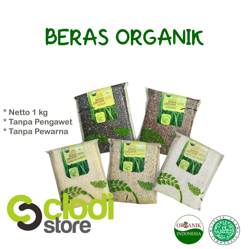 LINGKAR ORGANIK 1 KG Beras Organic 1 Kg Pandan Wangi Putih/Merah/Hitam