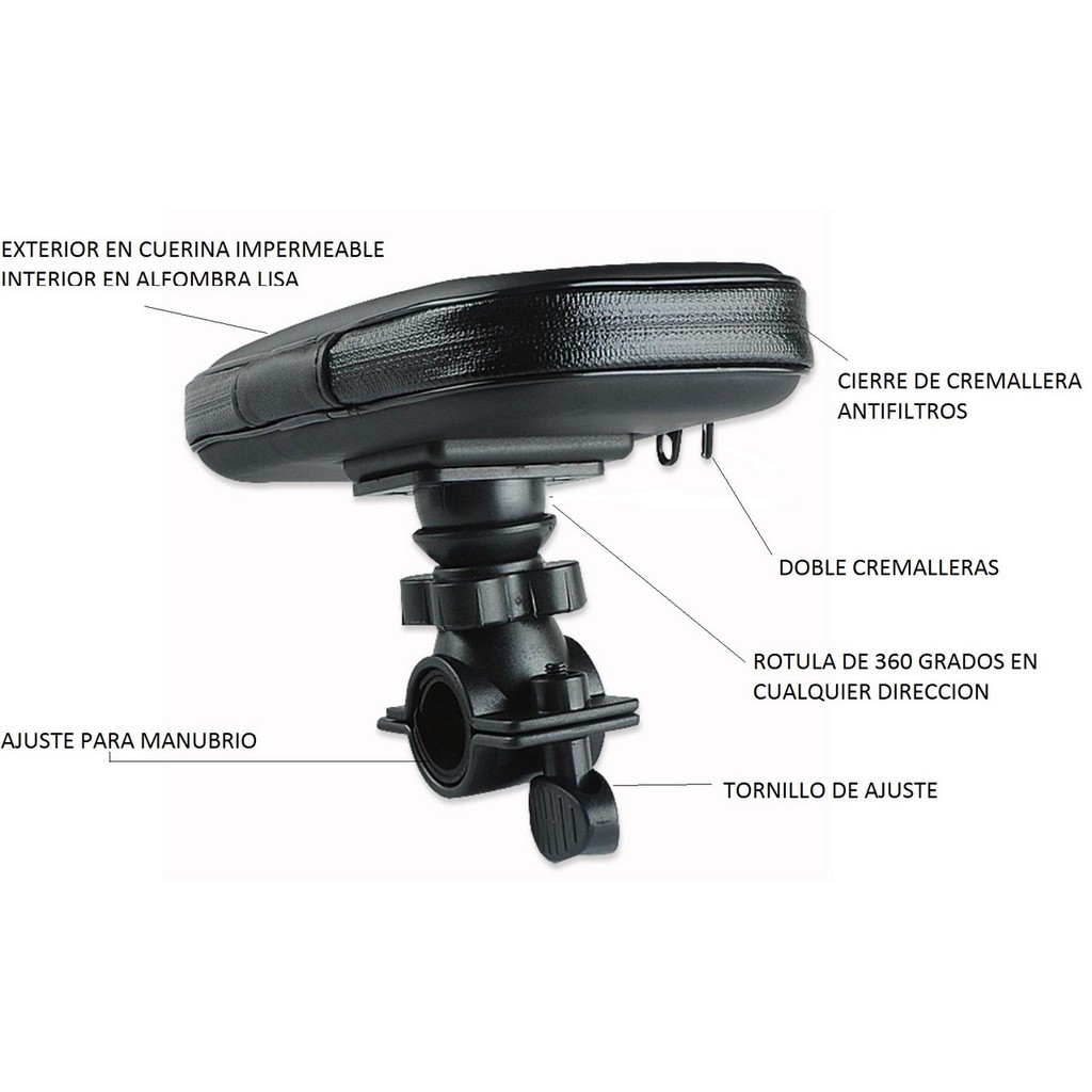 SEPEDA / MOTOR HOLDER TEMPAT HP JM-MT21 TAS GPS MAPS ANTI AIR / WATERPROOF HP 6.3 INCH