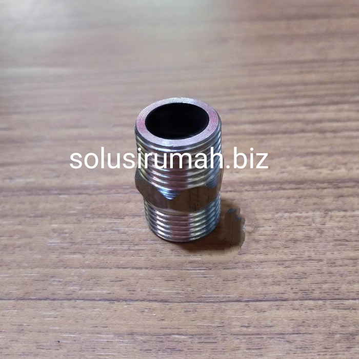 PERBIJI Double Nepel 1/2 x 1/2&quot; stainless stainles ss bukan Kuningan nipple In 1/2INCH 0.5&quot; 0,5&quot; 0,5 0.5 INC IN