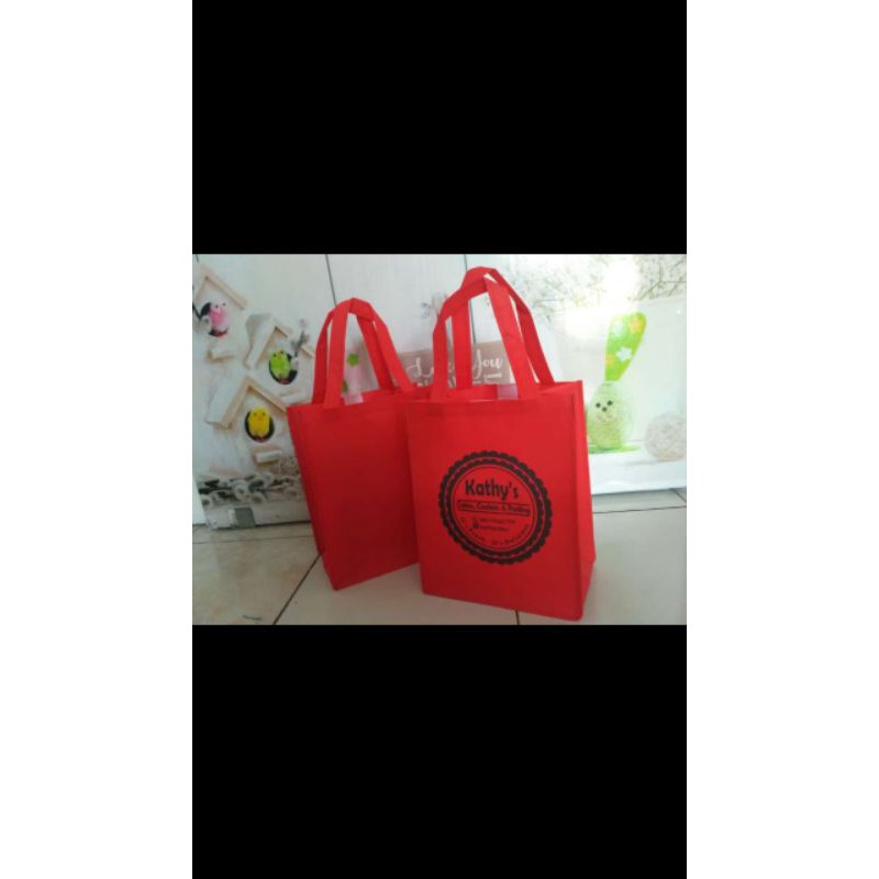 

Tas promosi kain + sablon ( Uk. P30, T 25 lbr 15cm )
