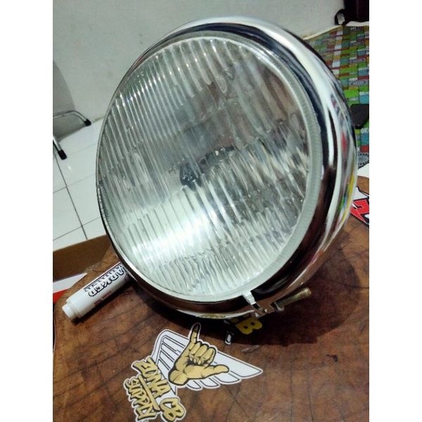 lampu depan hd jute / batok lampu pesek cb gl megapro tiger rxking japstyle / autopal kaca bening