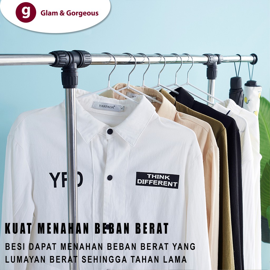 Rak Gantung Baju Stand Hanger Modern Serbaguna Rak Gawang Gantungan Pakaian Praktis GHR002