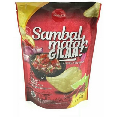 

Rasa Lokal Sambal Matah Gila 96gr/Keripik Singkong Dengan Sambal Mata Asli