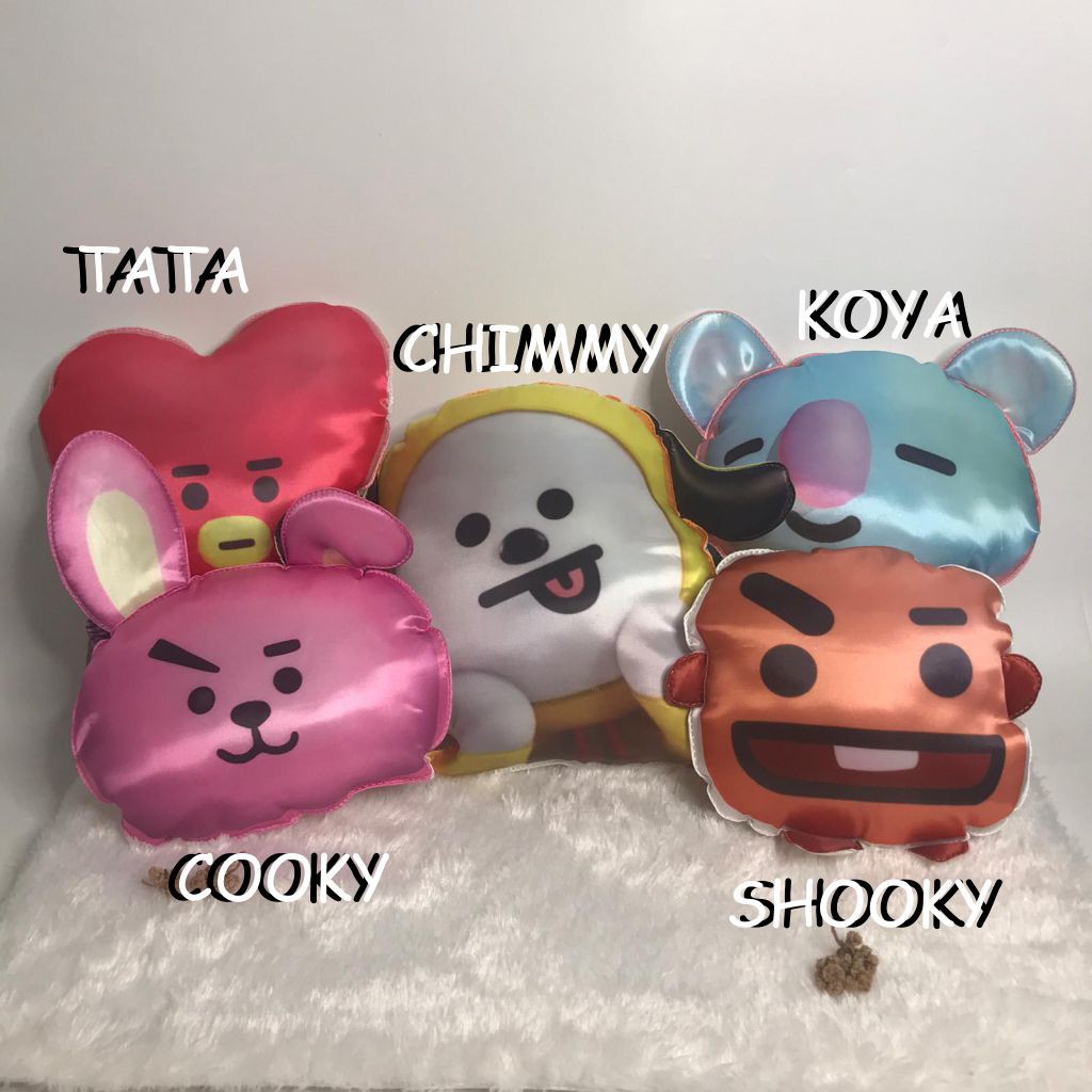 BONEKA BT21 KEPALA - Plushie Mainan Anak Doll Bantal Guling Lucu Murah Korea Army BTS