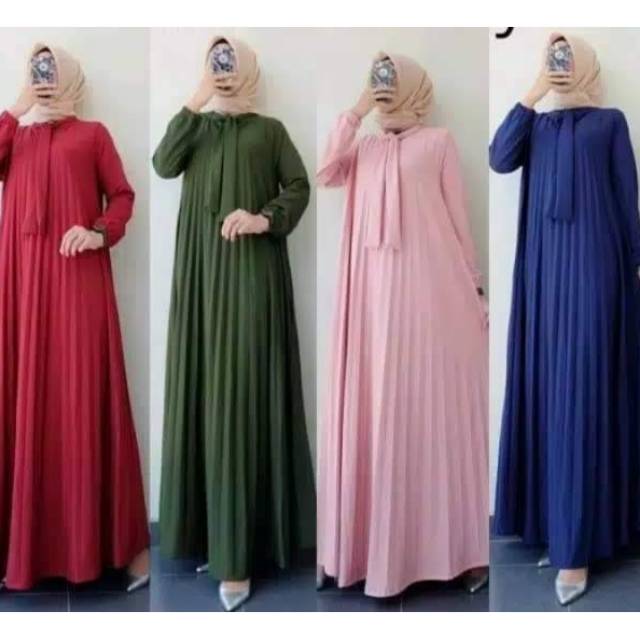 GAMIS PLISKET JUMBO //LENGAN//PITA LEHER// | Shopee Indonesia