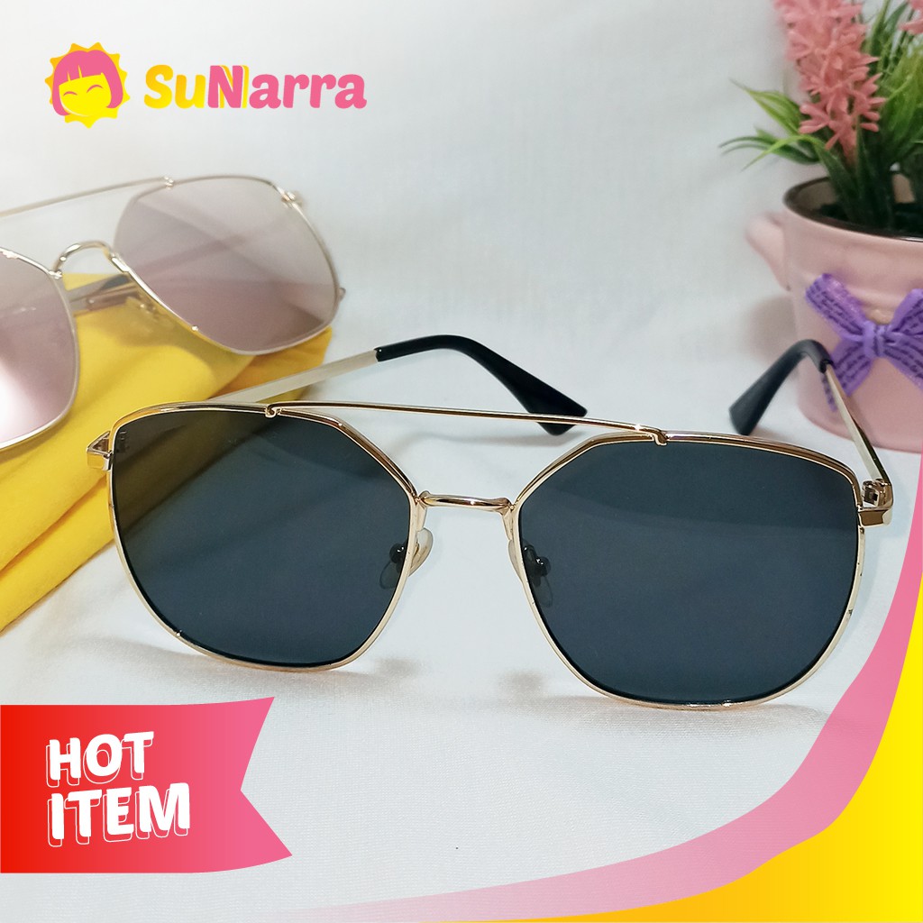 Kacamata Fashion Anti UV Mirrored Aviator Pria Wanita GAcc #16