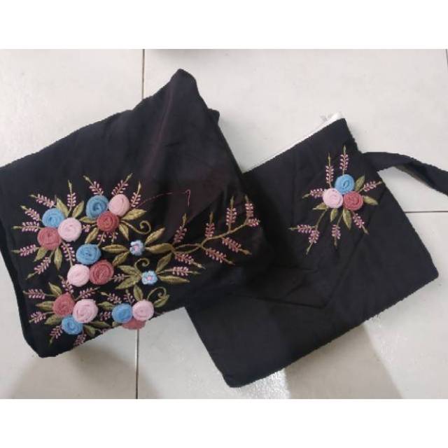 Mukena Terusan Premium Bordir Tile