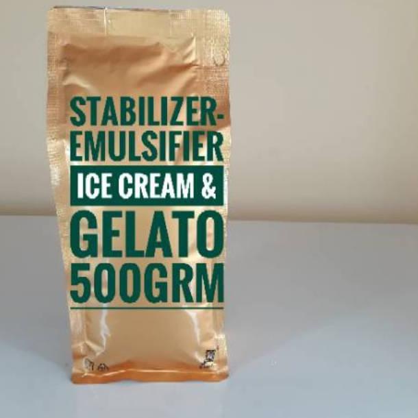 

[KODE PRODUK HH9U09254] Stabilizer-Emulsifier Ice Cream & Gelato [GOLD] - 500grm