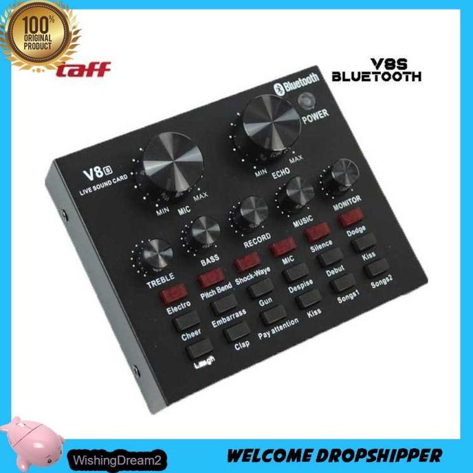 Promo Taffware V8S Bluetooth Audio Usb External Soundcard Live Adapter V8