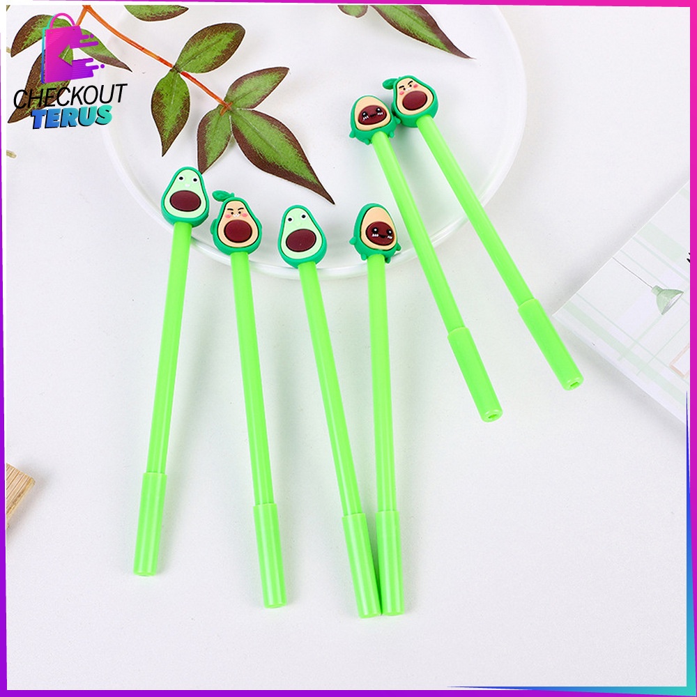 CT A9 Pulpen Karakter Alpukat Alat Tulis Stationary Pena Unik Pen Motif Buah Avocado Lucu