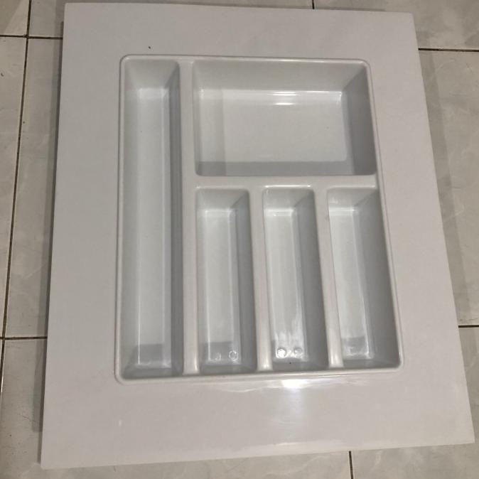 bisa cod tempat sendok laci putih / sekat laci / sendok garpu kitchen set