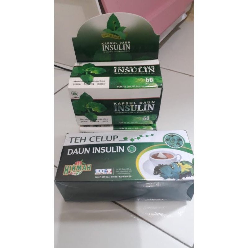 

Kapsul Daun Insulin PAKET 1 + TEH CELUP DAUN INSULIN