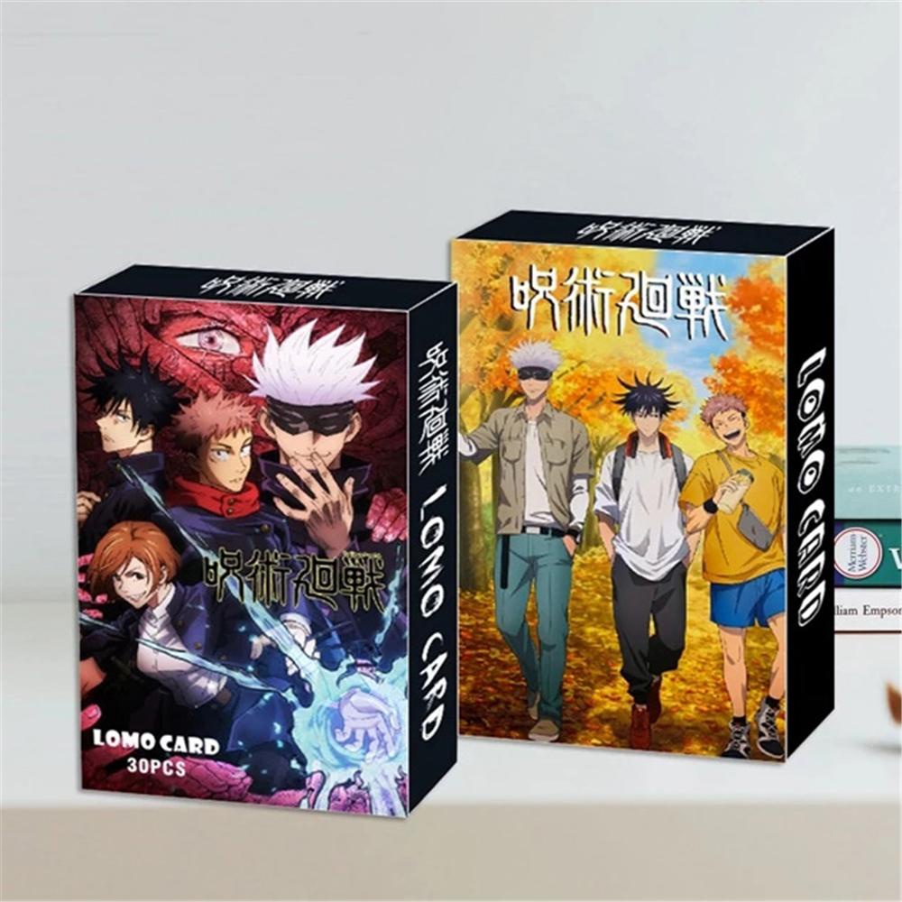 Lanfy Jujutsu Kaisen Lomo Card Fans Gift 30pcs/set Fushiguro Megumi Gojou Satoru Kugisaki Nobara Kartu Pos Mini