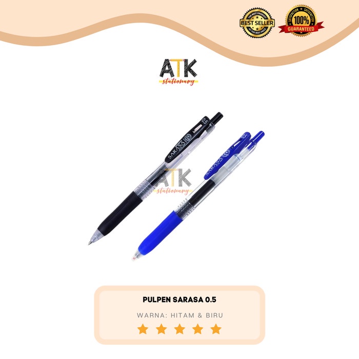 

TULIS-ALAT- PULPEN ZEBRA SARASA 0.5 HITAM/BIRU ATK - HITAM -ALAT-TULIS.