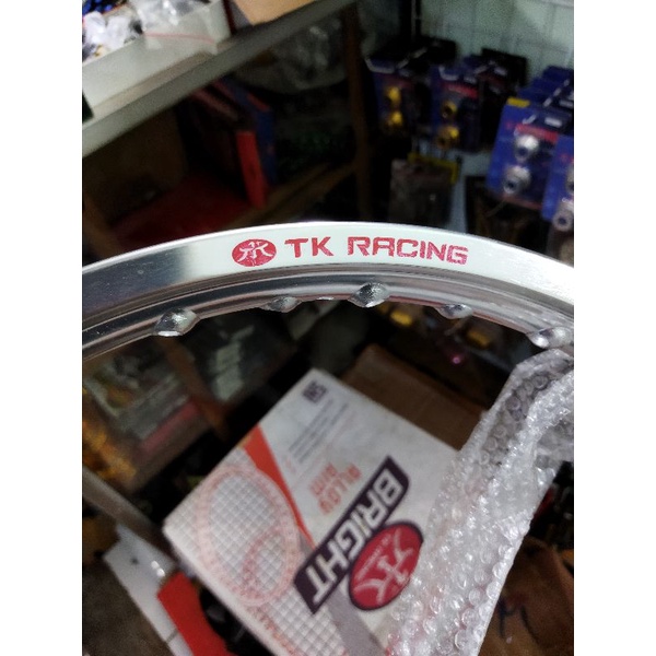 velg pelek tk racing japan bright silver 140 ring 17 almunium not takasago tdr jinfey did