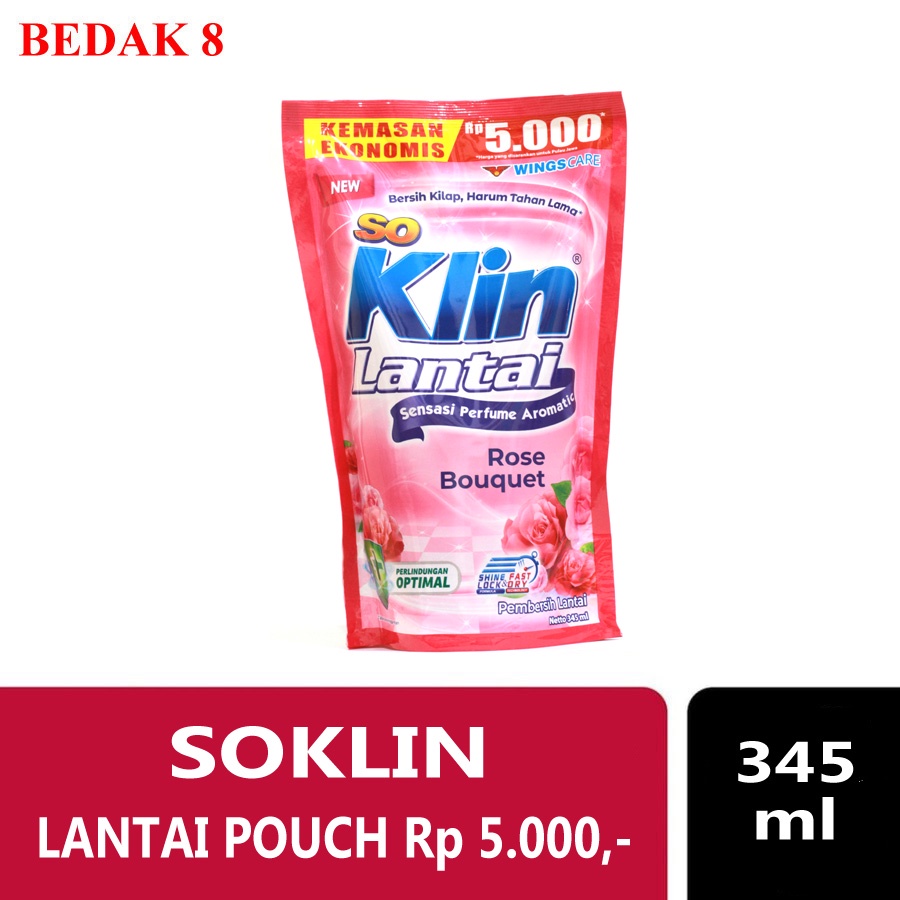 Soklin Lantai Pouch Rp 5.000,-/ So Klin Lantai Refill 345 ml